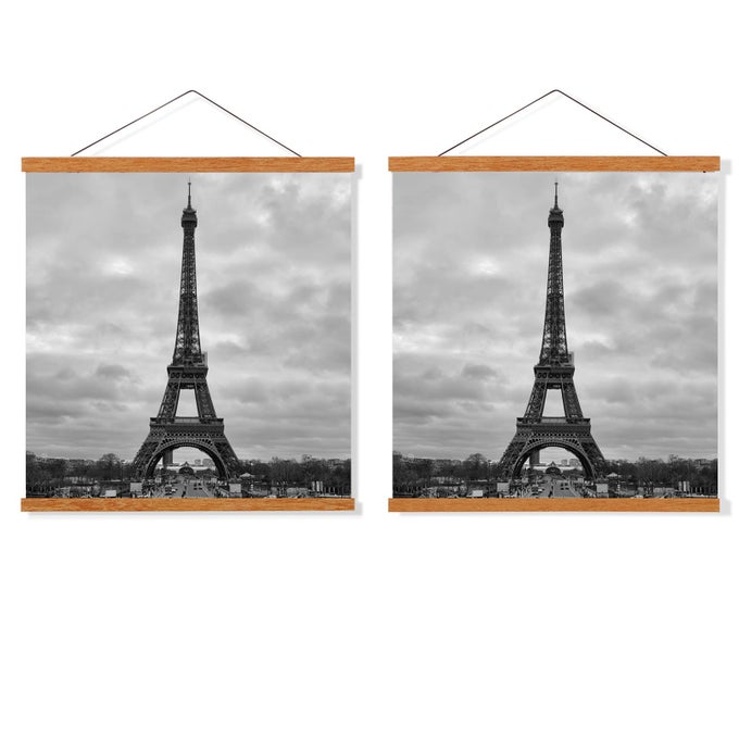 2 Pack Magnetic Poster Hanger Frame14x22 14x20 14x24 Teak Wood Magnet Poster Frame for Hanging Posters Prints Photos Pictures Maps Scrolls and Canvas Artwork