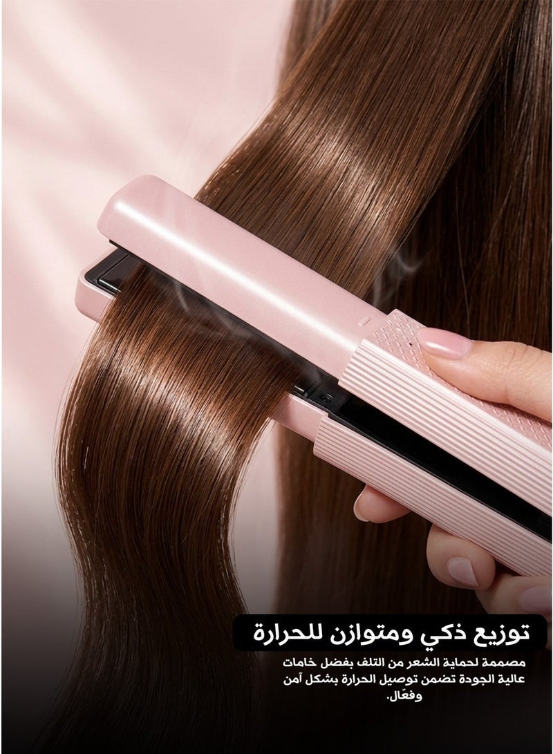 Mini USB Wireless Hair Straightener & Curler – Portable Dual-Use Styling Tool for Bangs and Hair - Image 1