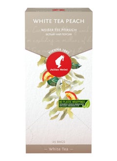 JULIUS MEINL Julius Meinl White Tea Peach Tea, Single-use Bio-degradable Bags, 25 pieces in 1 Box  - Image 2