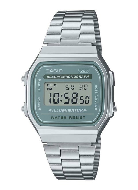 Vintage Digital Stainless Steel Watch A168WA-3AY