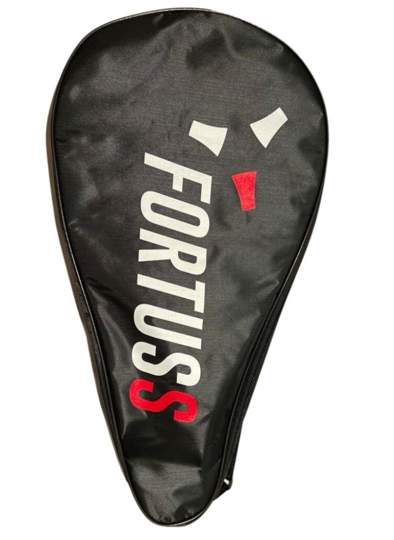 FORTUSS - Padel Tennis Racket - Full Carbon Fiber - Mat Max Grit Surface Technology With Light Eva Memory Flex Foam Core - Padel Racquet - Teardrop Hybrid Paddle Racket With Bag Included (Pink/Black) - Image 1