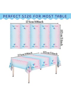 3Pcs Boy Or Girl Gender Reveal Tablecloths Pink And Blue Plastic Disposable Table Covers For Baby Gender Reveal Party Decorations Supplies, 54" X 108" - pzsku/Z28A4A7C6212591BE338CZ/45/_/1734347138/300e22df-70b1-468f-9712-8005abbcda11