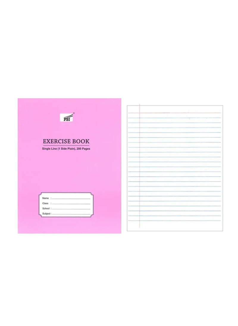 Psi 3-Piece Single Line Exercise Notebook With One Side Plain 200 Pages  - Image 2