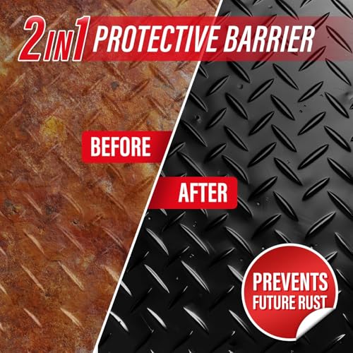 Smaphy 2-in-1 Rust Conveter Automotive & Metal Primer, 35 oz Matte Black Rust Conversion Paint for Rusty Metal, Trailer, Chassis, Ultra Protective Rust Neutralizer with Maximum Long-Term Protection, Permanently Stops Rust & Corrosion - Image 2