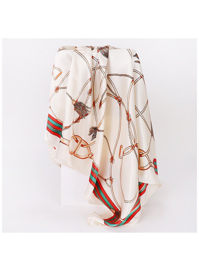 2 Pcs Satin Large Square Head Scarf - Image 2