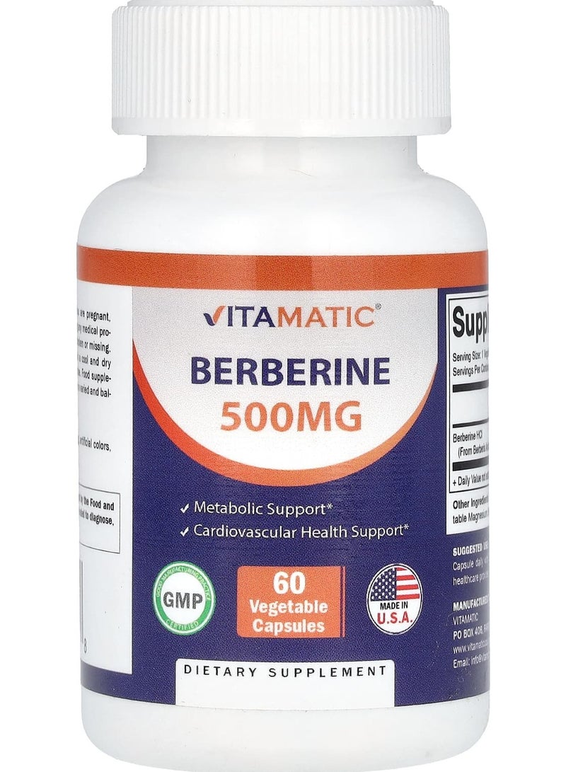 Vitamatic بربارين، 500 ملجم، 60 كبسولة نباتية