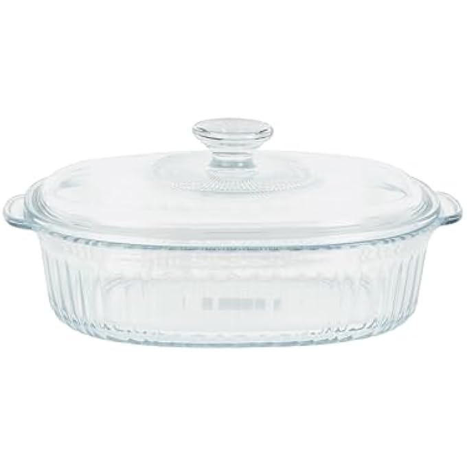 rayihni Dc3311 Oval Glass Baking Casserole With Lid 1800 Ml Capacity Clear - Image 1