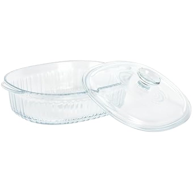 rayihni Dc3311 Oval Glass Baking Casserole With Lid 1800 Ml Capacity Clear - Image 2
