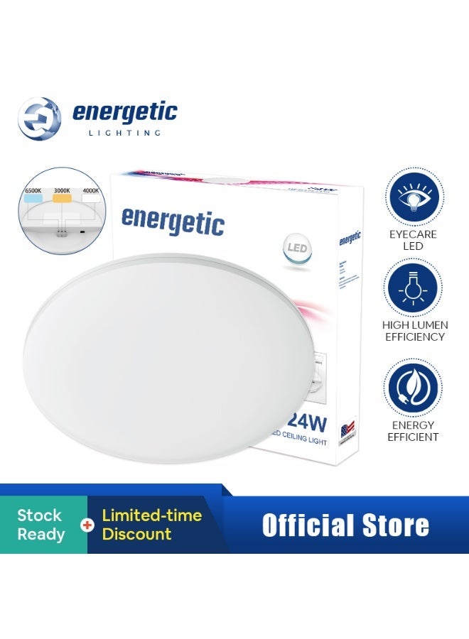 Energetic LED Ceiling Light MXL1115 24W CCT(3000K/4000K/6500K Switchable) Eye-caring for Bedroom/ Living Room - Image 1