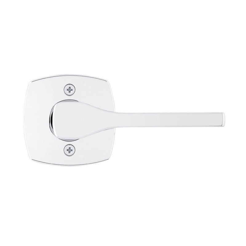 Kwikset Tripoli Lever Dummy Door Handle  Single Sided Lever for Closets  French Double Doors  and Pantry  Polished Chrome Non-Turning Reversible Interior Push/Pull Lever - Image 2