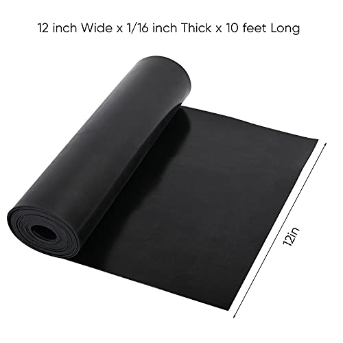 ToLanbbt Neoprene Rubber Gasket Strip Waterproof, 1/16 Inch Thick x 12 Inch Wide x 10 Feet Long Rubber Gasket Strip for Warehouse, Pads, Seals, Weather Stripping, Crafts, Flooring, Supports. - Image 2