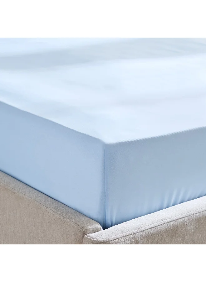 Home Box Derby Solid Microfiber Single Fitted Sheet - 90x190+20 cm