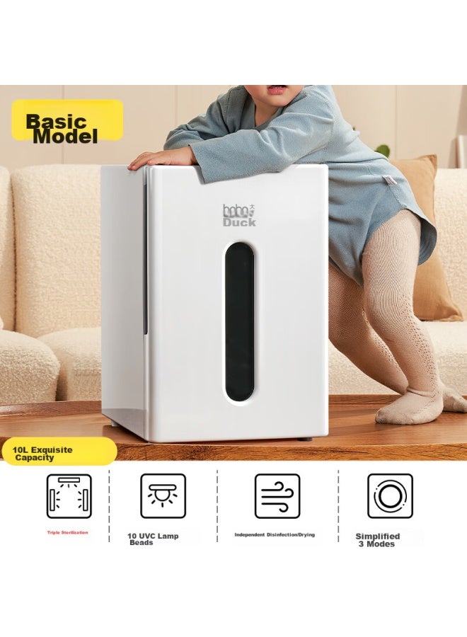 Boboduck Large-mouth Duck Disinfection Cabinet, Baby Bottle And Nipple Sterilizer, Drying, 10 Led Beads, Ultraviolet Sterilization Cabinet, Bd6601 - Image 1