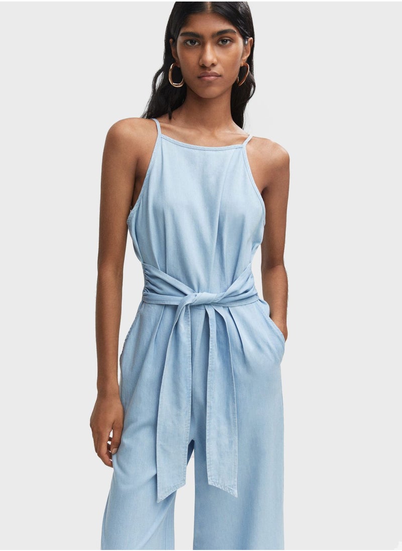 MANGO - Strappy Tie Detail Jumpsuit - Image 1