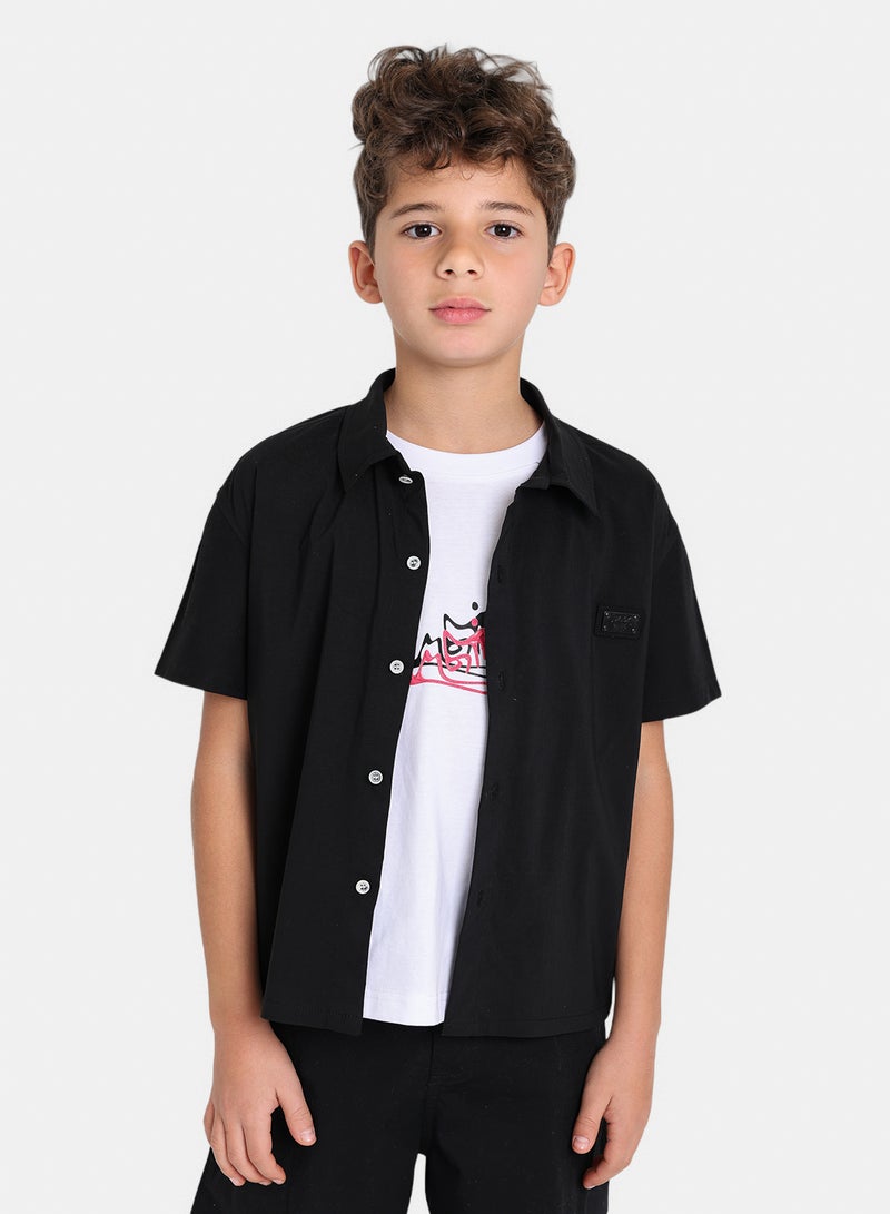 Junior Boys Short Sleeve Shirt - Image 1