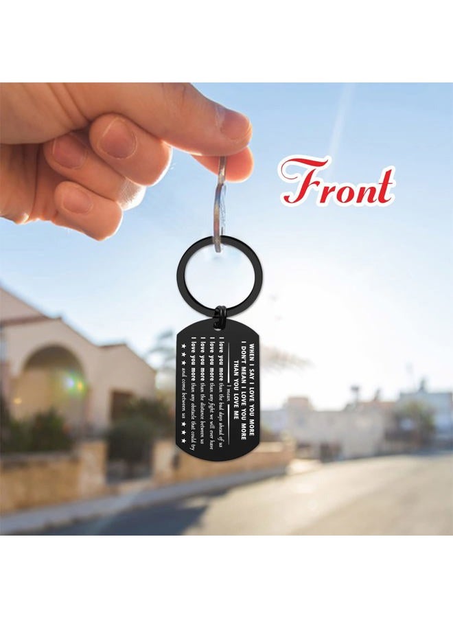 YRH I Love You More The End I Win Keychain - Anniversary Love Gifts for Him Her - Mens Valentines Present, Christmas - Image 3
