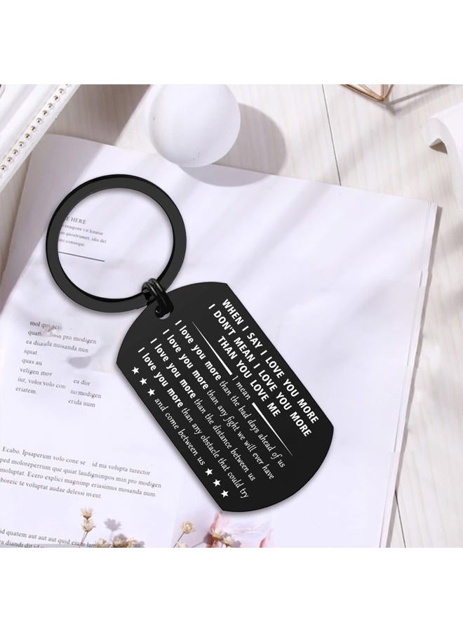 YRH I Love You More The End I Win Keychain - Anniversary Love Gifts for Him Her - Mens Valentines Present, Christmas - Image 5