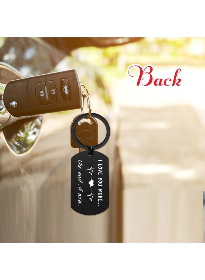 YRH I Love You More The End I Win Keychain - Anniversary Love Gifts for Him Her - Mens Valentines Present, Christmas - Image 4