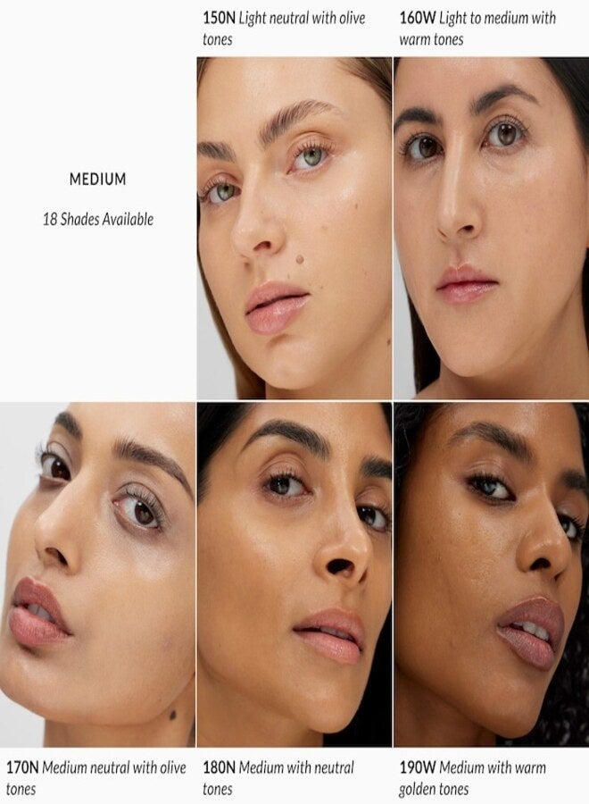 ريفي كريم أساس مرطب للبشرة من ريفي، بتركيبة جل مع حمض الهيالورونيك، درجة 190W - متوسطة مع درجات ذهبية دافئة، خفيف الوزن، مرطب للبشرة، 30 مل / 1 أونصة - Image 5