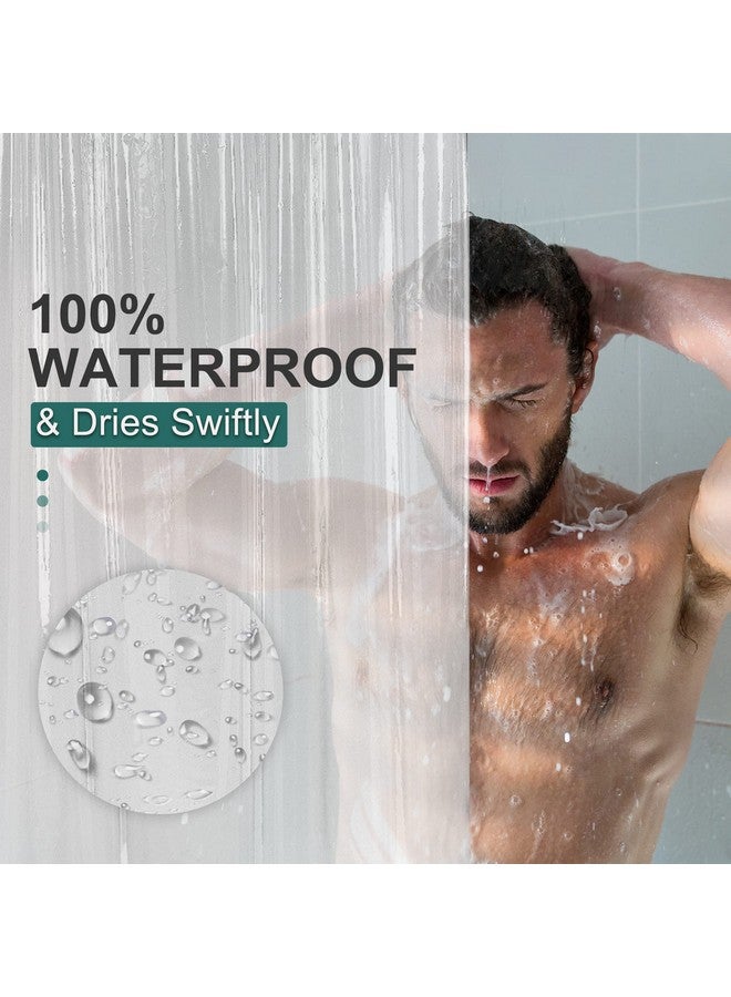 AmazerBath Clear Shower Curtain, 72x72 Plastic Shower Curtain, PEVA Waterproof Shower Curtain, Medium Weight Shower Curtains for Bathroom with 3 Weighted Magnets and 12 Rustproof Grommet Holes - Image 3