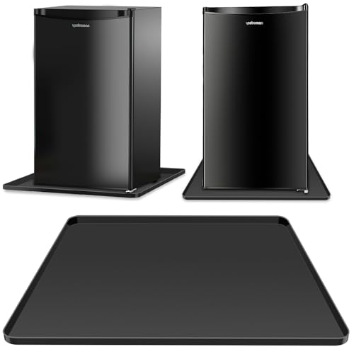 Ieesspd Mini Fridge Silicone Mat,24''x24''x0.5'', Under Refrigerator Mat Mini Fridge Drip Pan Prevents Appliance Leakage Water Spills, Protects the Floor From Damage and Cleanliness(Black) - Image 1