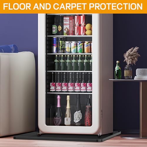 Ieesspd Mini Fridge Silicone Mat,24''x24''x0.5'', Under Refrigerator Mat Mini Fridge Drip Pan Prevents Appliance Leakage Water Spills, Protects the Floor From Damage and Cleanliness(Black) - Image 3