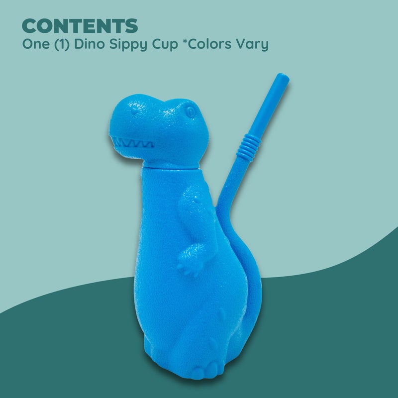 Brite Concepts Dinosaur Shaped Sippy Cup, Bottle for Kids: Holds 6 oz, Colors Vary, Dinosaur Shaped Sippy Cup For Reducing Spills, Great For Small Hands, Drinking Milk Made Fun! - Image 2