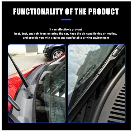Sylvil Front Windshield Seal Strip, 6.5 Ft Car Windshield Moulding Trim, Waterproof & Cuttable Window Door Seal Stripping, Universal Car Accessories for Most Cars Trucks SUVs (0.98×0.39 inhces) - Image 4