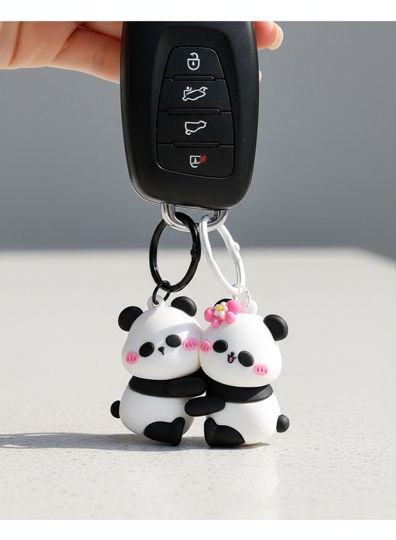 مفاتيح زوجية دب باندا مغناطيسية – هدية لطيفة له ولها - Image 3