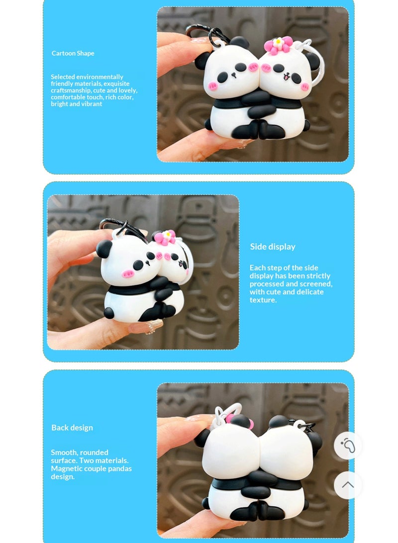 مفاتيح زوجية دب باندا مغناطيسية – هدية لطيفة له ولها - Image 5