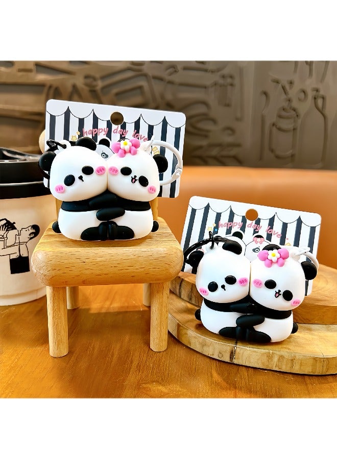 مفاتيح زوجية دب باندا مغناطيسية – هدية لطيفة له ولها - Image 4