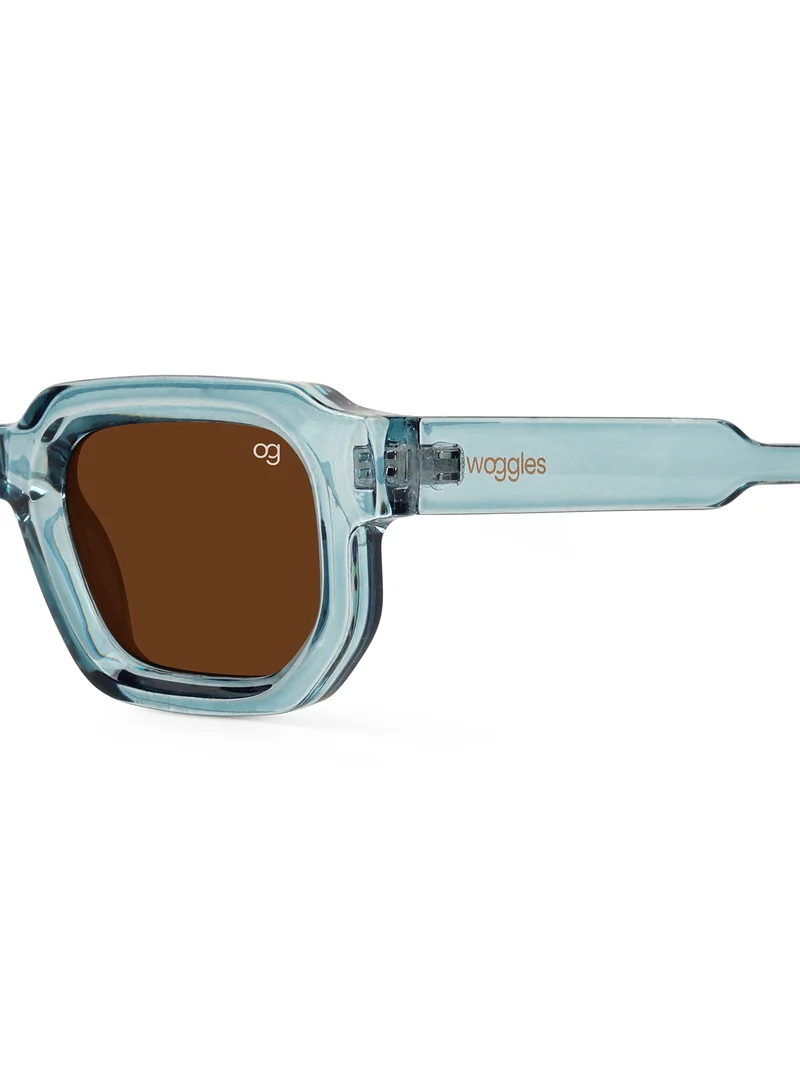 ووجلز Designer Blue Square Sunglasses| Men & Women| 100% Uv Protection