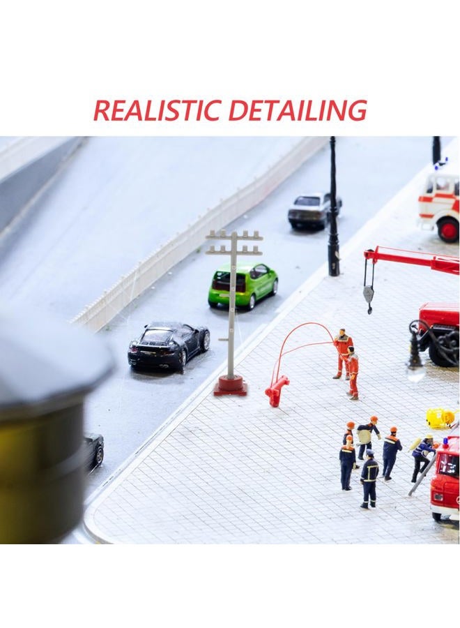 Vosarea 8pcs Model Train Traffic Lights Railroad Mini Signal Light Micro Landscape Light Crossing Sign Model for DIY Sand Table Decorations - Image 5
