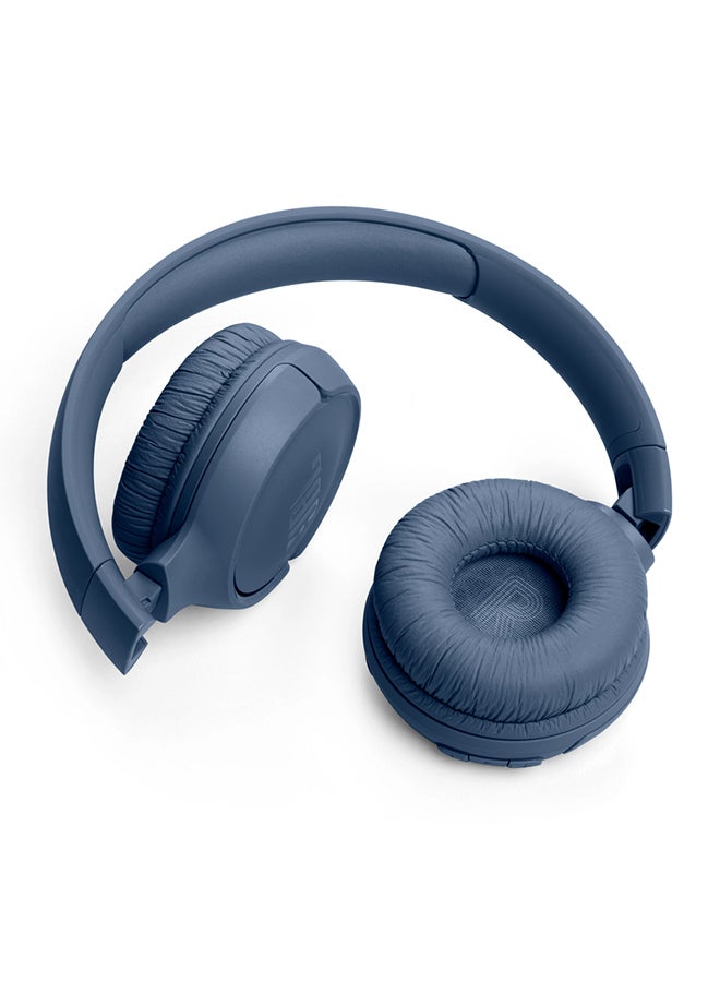 جي بي إل سماعات أذن Tune 520Bt لاسلكية على الأذن، صوت جهير نقي، بطارية 57 ساعة، مكالمات بدون استخدام اليدين بالإضافة إلى اتصال متعدد النقاط، خفيفة الوزن وقابلة للطي باللون الأزرق لون أزرق - Image 5