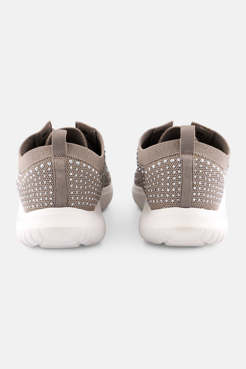 clarks Women Standard Fit Nova Spark Lace Up Casual Shoes, Grey - Image 2