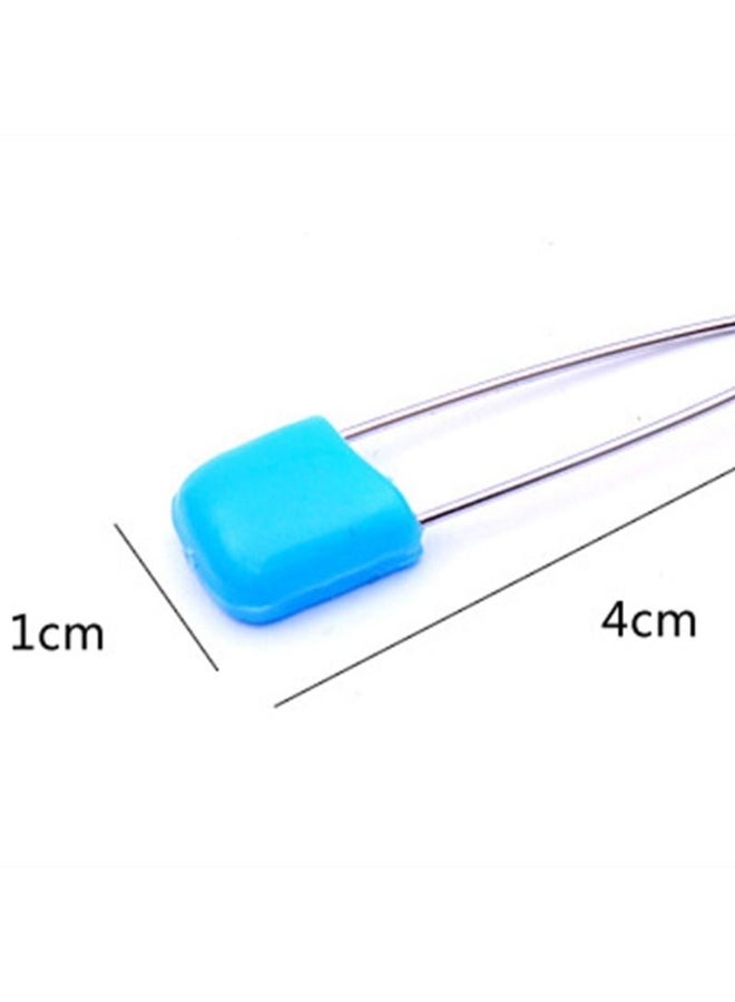 Generic 20pcs Plastic Head Safety Pins Infant Kids Cloth Nappy Locking Buckles Baby Care Shower Diaper clips candy color Brooch Holder  - Image 3