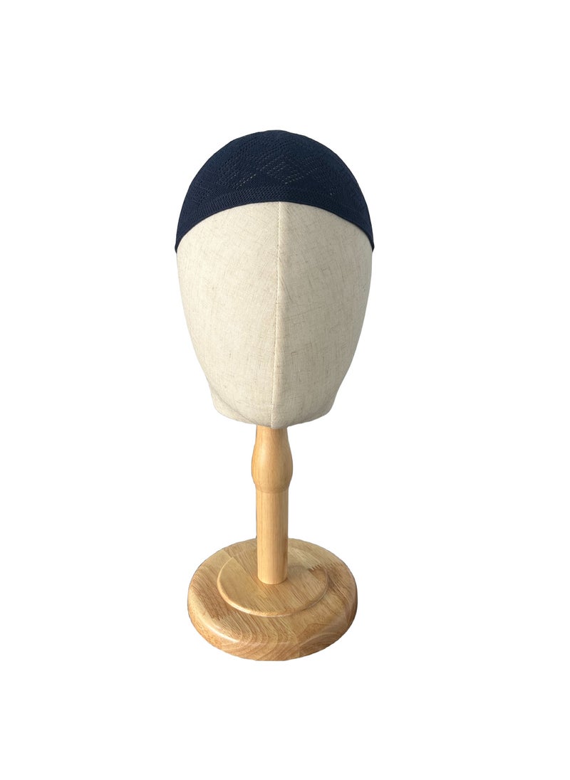 Generic - Knit Cap Breathable Hollow Wig Beanie Unisex Black 20835 - Image 1