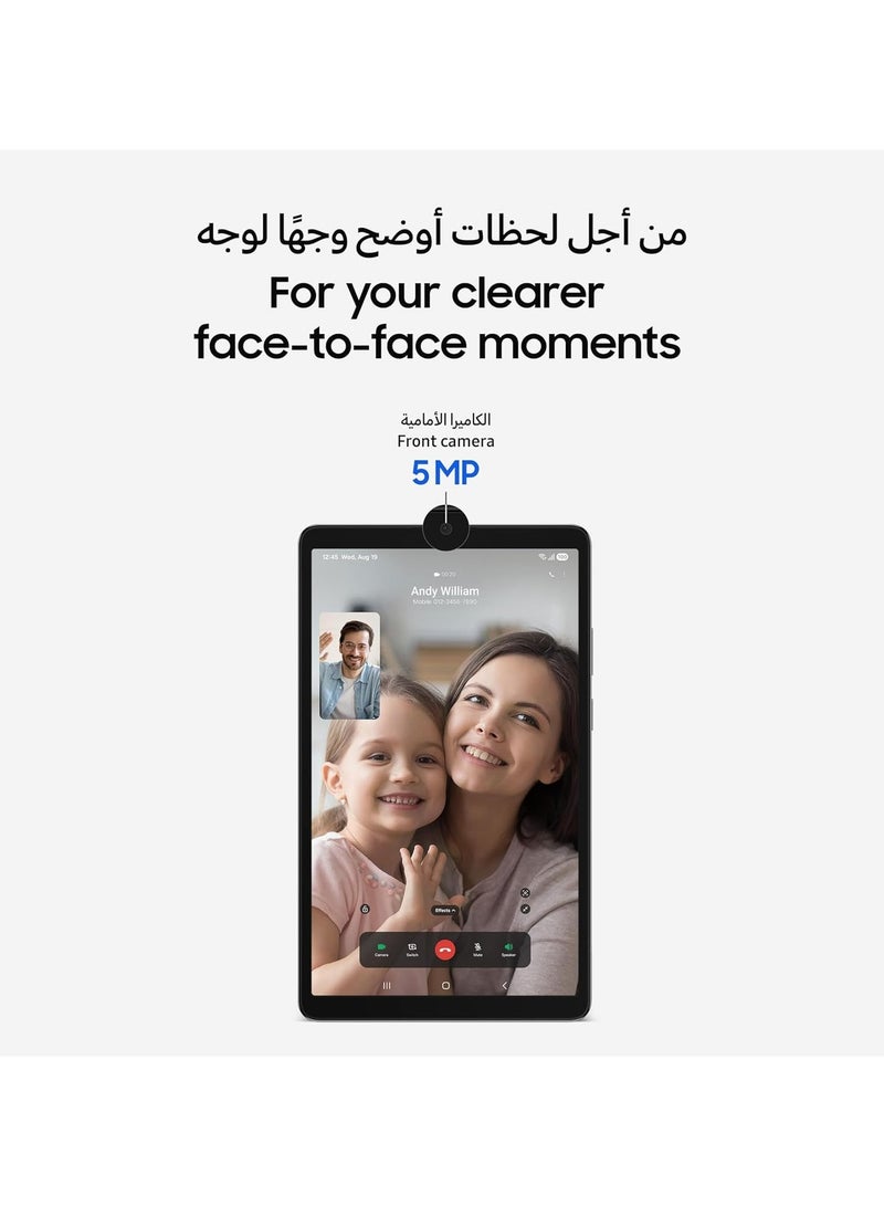 سامسونج جالاكسي تاب A11 8.7 بوصة (22.05 سم) TFT LCD، 8 جيجابايت RAM، 128 جيجابايت تخزين، واي فاي + LTE، فضي – SM-X135F (نسخة دولية) - Image 4