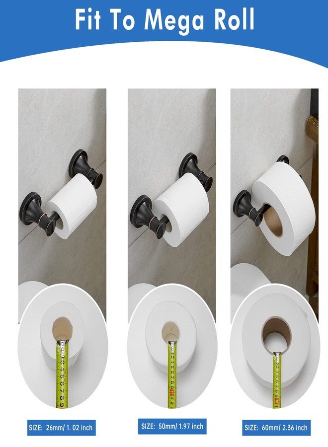 RUMOSE Toilet Paper Roll Holder Bathroom Flexible Pivoting Tissue Handle on Wall Mounted Oil Rubbed Bronze Rustproof Toilet Tissue Roll Holder,Stainless Steel - Image 4