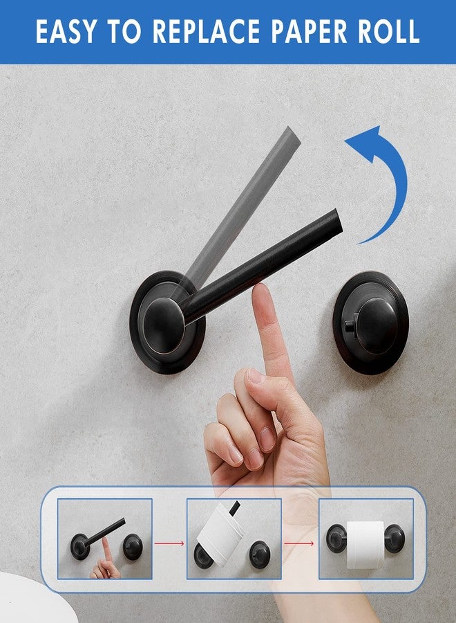 RUMOSE Toilet Paper Roll Holder Bathroom Flexible Pivoting Tissue Handle on Wall Mounted Oil Rubbed Bronze Rustproof Toilet Tissue Roll Holder,Stainless Steel - Image 3