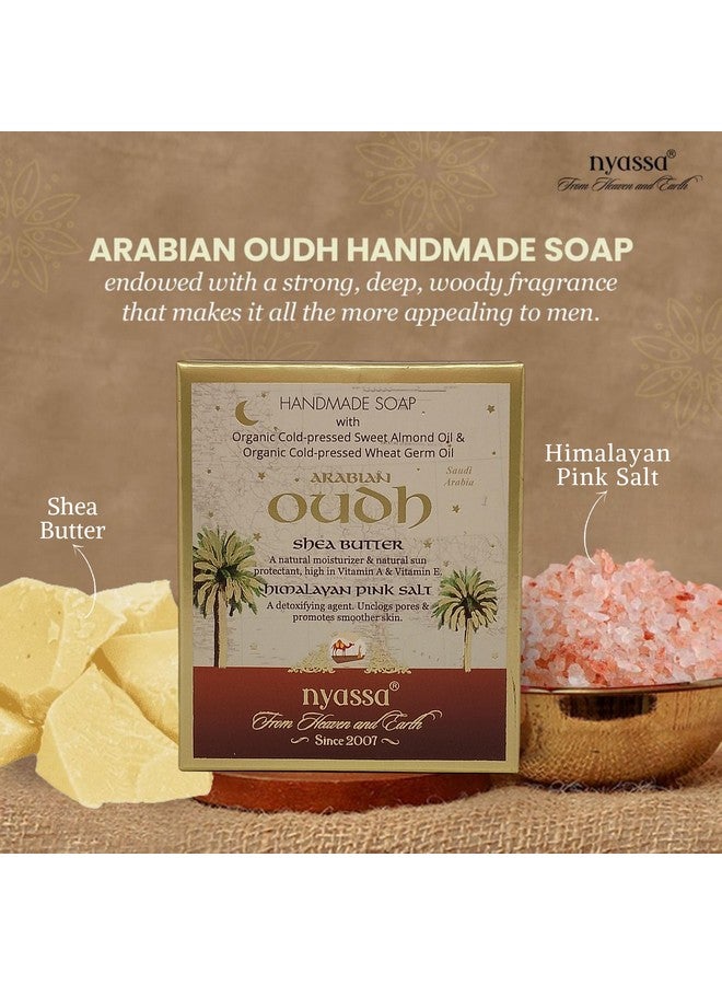 Nyassa Arabian Oudh Natural Handmade Bathing Soap | Shea Butter and Himalayan Pink Salt | All Skin Type 150gm - Image 2