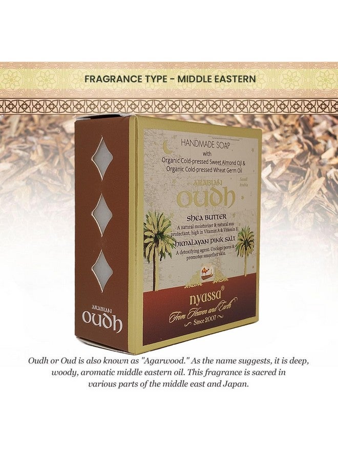 Nyassa Arabian Oudh Natural Handmade Bathing Soap | Shea Butter and Himalayan Pink Salt | All Skin Type 150gm - Image 3