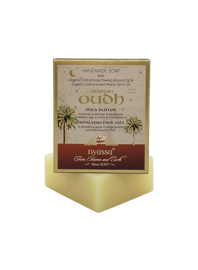 Nyassa Arabian Oudh Natural Handmade Bathing Soap | Shea Butter and Himalayan Pink Salt | All Skin Type 150gm - Image 1