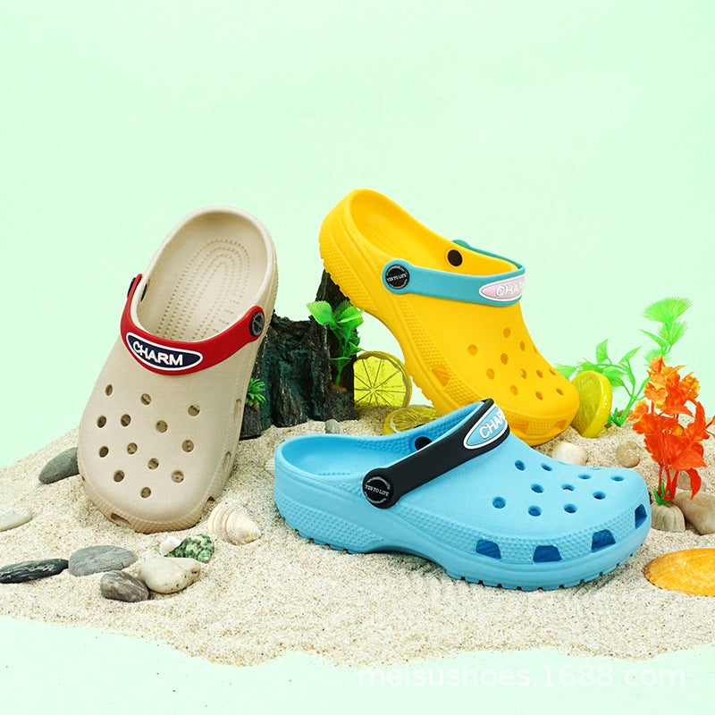Children'S Soft-Soled Hole Shoes With Baotou Children'S Sandals Non-Slip Beach Shoes Boys Slippers Girls' Garden Shoes - Image 3