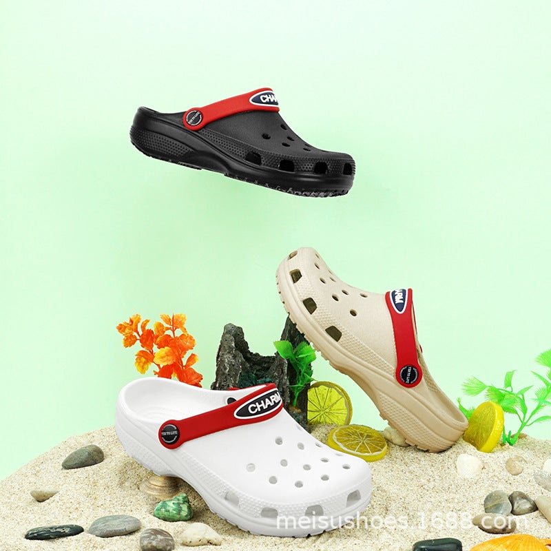 Children'S Soft-Soled Hole Shoes With Baotou Children'S Sandals Non-Slip Beach Shoes Boys Slippers Girls' Garden Shoes - Image 4