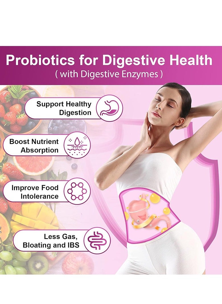 دازيل Women’s Probiotic, 90 Caps 100 Billion CFU 31 Strains, with Organic Prebiotics Cranberry, Shelf Stable, Delayed Release, No Soy Gluten Dairy - Image 3