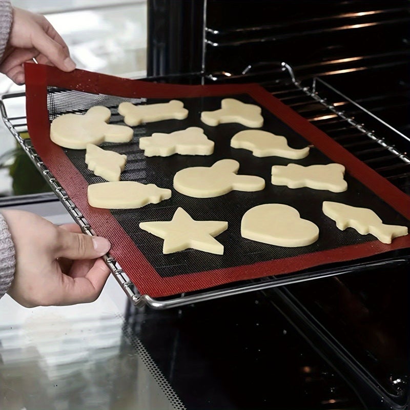 Non Stick Half Silicone Eclair Mat A-15.75x11.81 Inches Oven Liner For Baking Bread Pizza Pastry Cookies - Image 3