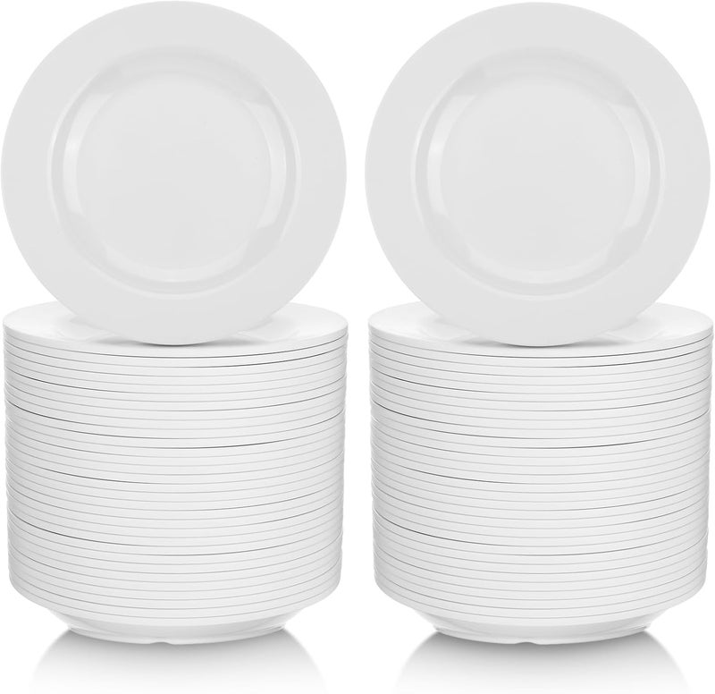 Vesici 36 Pieces Appetizer Plates 591 Inch Dessert Plates Small White Round Lightweight Saucers dish Catering dish for Appetizer Snacks Dinner Party - Image 1