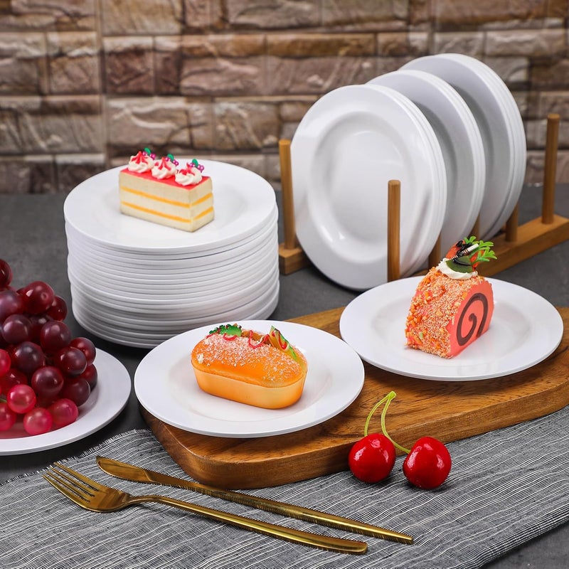 Vesici 36 Pieces Appetizer Plates 591 Inch Dessert Plates Small White Round Lightweight Saucers dish Catering dish for Appetizer Snacks Dinner Party - Image 3