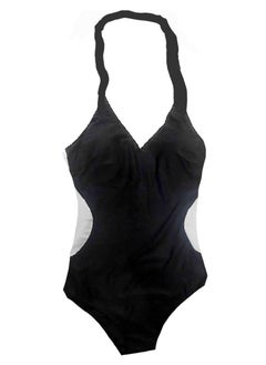 Generic Women beach one piece swimsuit black & white swimwear 